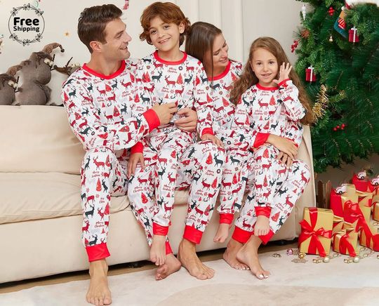 Discover Christmas Matching Family Pajamas, Holidays Couple Pajamas Set