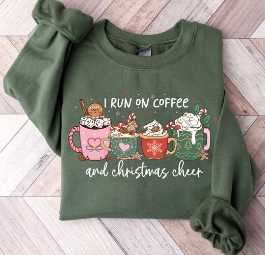 Discover Gingerbread Christmas Coffee Latte Sweatshirt, Coffee Lover Gift