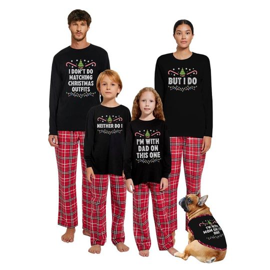 Discover Personalized Christmas Family Matching Pajama Sets Cotton, Christmas Pajamas