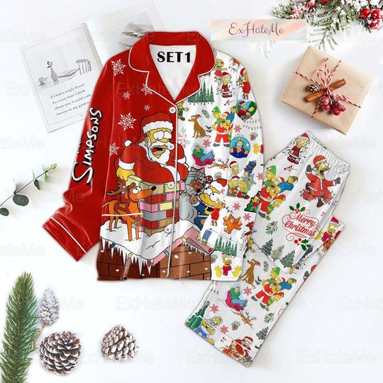 Discover Simpsons Christmas Pajamas Set, Homer Simpson Pj Set