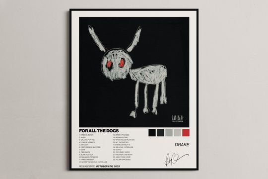 Discover For All The Dogs Poster Drake Album Tracklist Poster