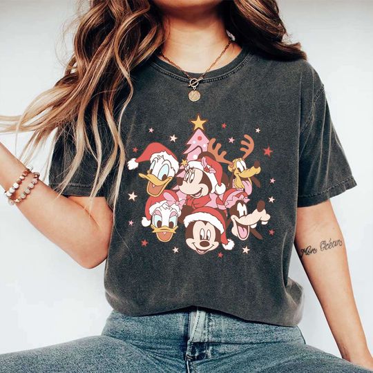 Discover Mouse And Friends Christmas shirt, Character Xmas shirt, Pink Christmas shirt