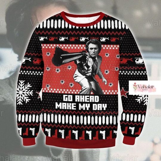 Discover Christmas Clint Eastwood Ugly Sweatshirt