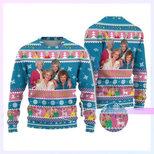 Discover Christmas Gift, Stay Golden Ugly Christmas Sweater