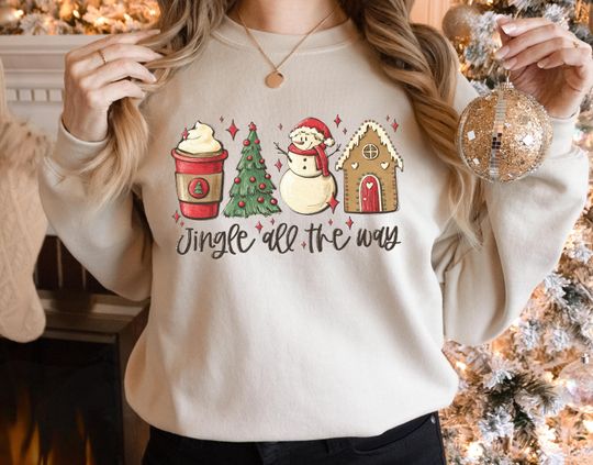 Discover Jingle All The Way Christmas Sweatshirt, Christmas Shirt, Tis The Season Sweatshirt