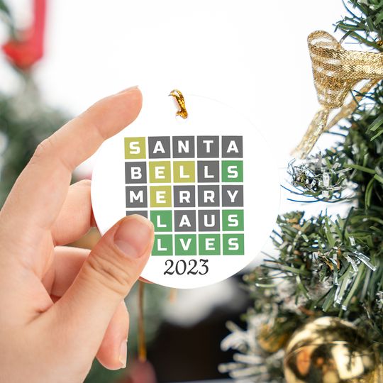 Discover Wordle Christmas Ornament Gift 2023