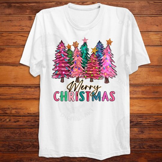 Discover Merry Christmas trees Christmas Classic Tshirt