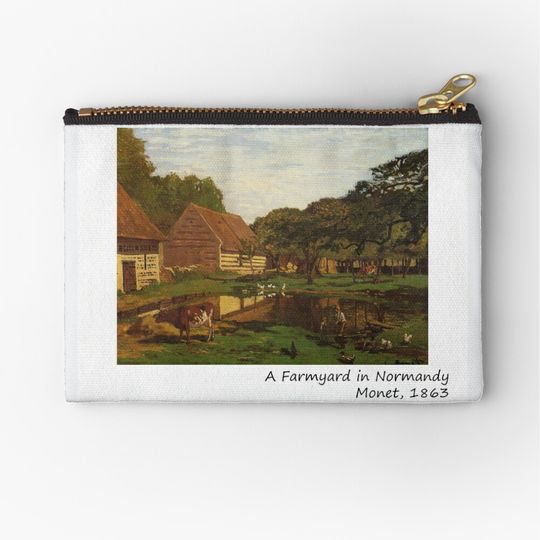Discover A Farmyard in Normandy Claude Monet Makeup Bag