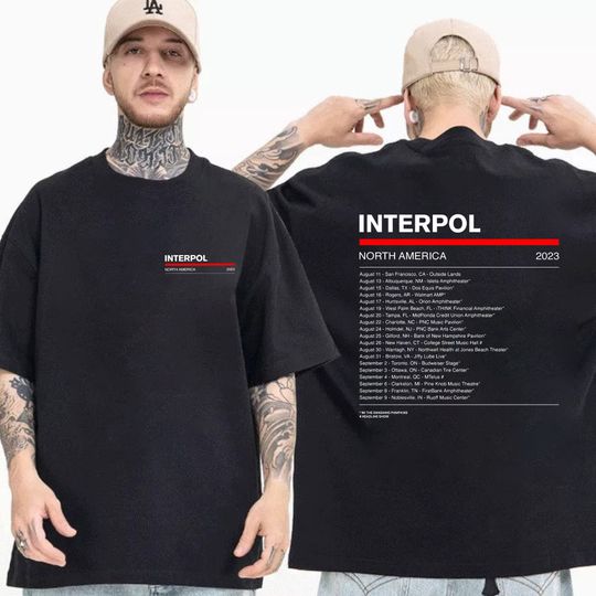 Discover Interpol 2023 Tour Shirt