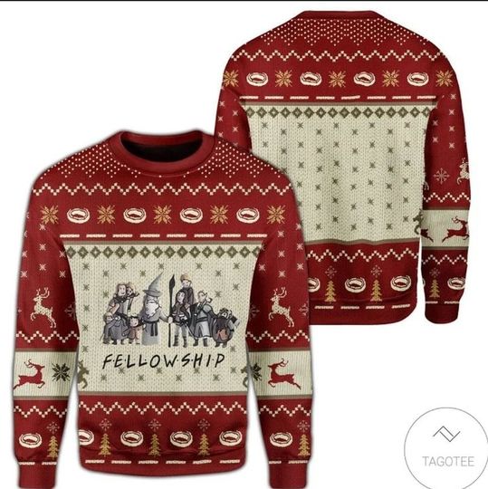 Discover Funny The Fellowship Ugly Sweater, Lord of the Rings Ugly Christmas Sweater