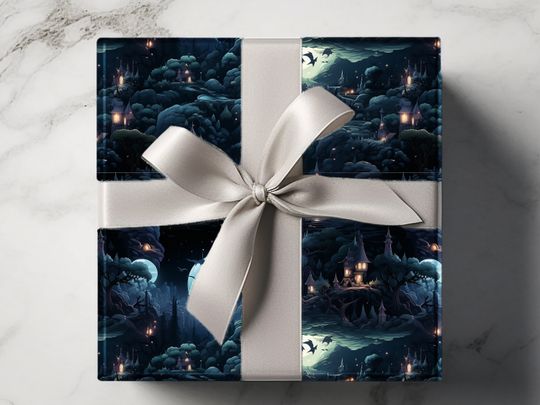 Discover Spooky Landscape Wrapping Paper for Gifts