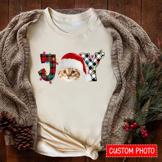 Discover Santa's Naughty List Custom Photo Dog Cat Shirt