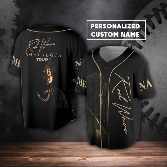 Discover Custom Name Rod Wave And Friends 2023 Tour Baseball Jersey