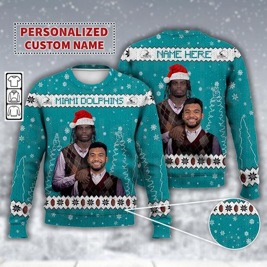 Discover Tua Tagovailoa Tyreek Hill Miami Football Ugly Christmas Sweater