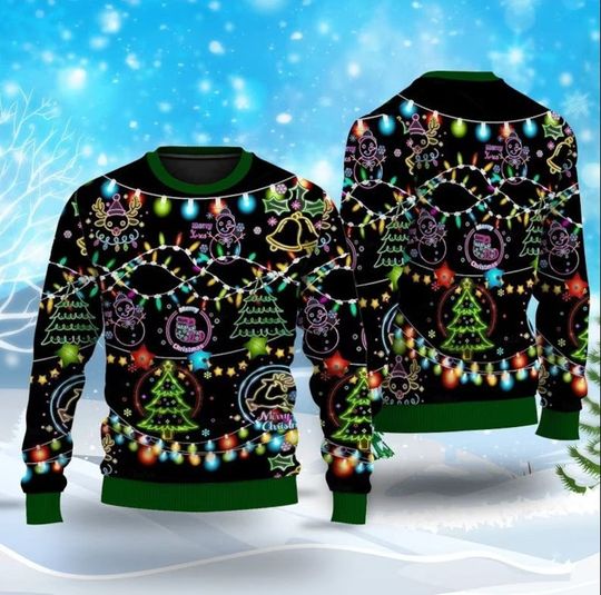 Discover 2023 Bright , Bright Neon Lighting Ugly Christmas Sweater