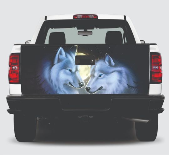 Discover Wolf Tailgate Wrap Truck Bed Decal
