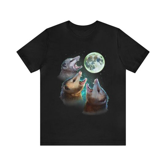 Discover Three Possums Howling at Moon shirt, Like 3 Wolves, Opossum Lover, Funny Possum