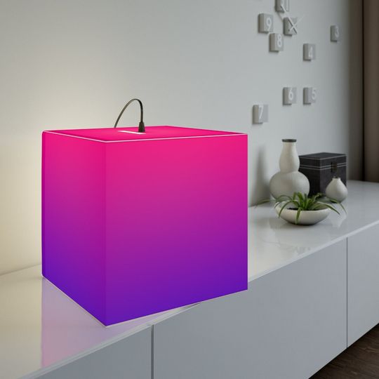 Discover Pink Purple Fade Light Cube Lamp
