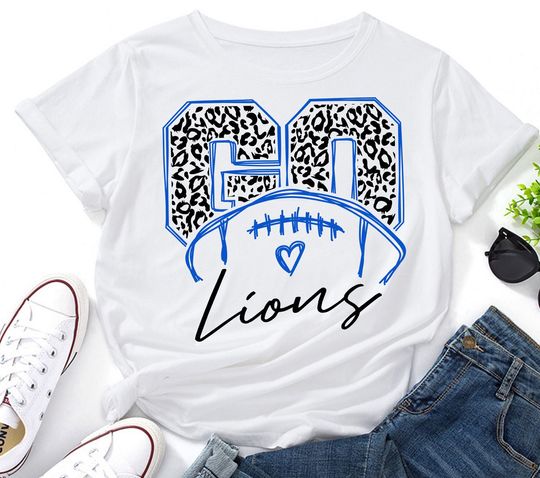 Discover Go Football,Lions,Go Leopard Lions Shirt