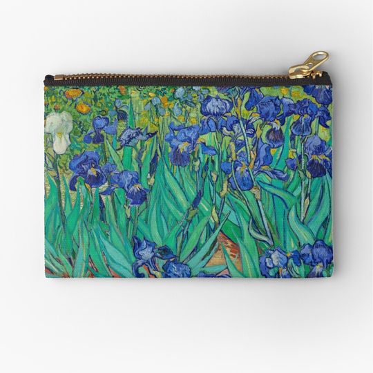 Discover Vincent Van Gogh Irises (1889) Claude Monet Makeup Bag