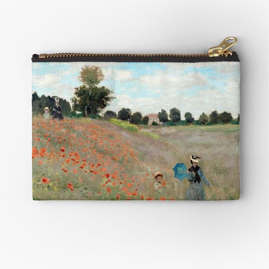 Discover Poppy Field Claude Monet Makeup Bag