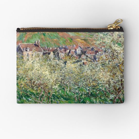 Discover Plum trees in bloom Claude Monet Makeup Bag