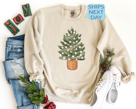 Discover Christmas Sweatshirt, Christmas Tree Sweatshirt, Holiday Xmas Gift
