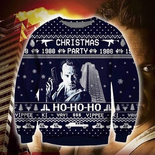 Discover Die Hard Party Ho Ho Ho Ugly Christmas Sweater