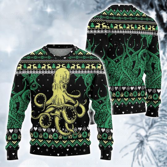 Discover Christmas Gifts, Octopus Ugly Christmas Sweater