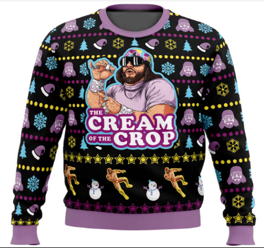 Discover The Cream of the Crop Ugly Christmas Sweater, Macho Man Randy Savage Sweatshirt