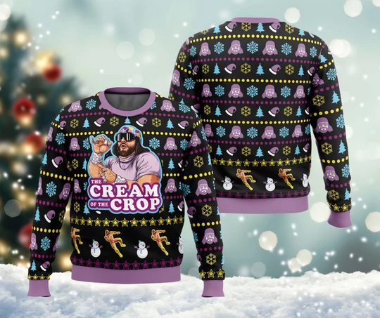 Discover The Cream of the Crop Macho Man Randy Savage Pro Wrestling Ugly Christmas