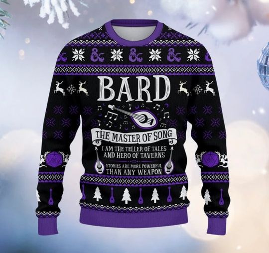 Discover DnD Classes Collection Ugly Christmas Sweater, Game Xmas Sweatshirt,