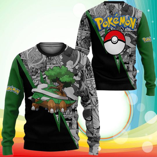 Discover Torterra PKM Christmas Ugly Sweater, Anime Ugly Sweater