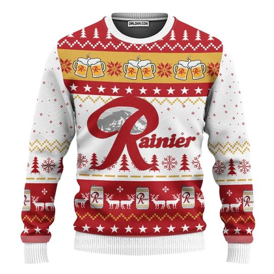Discover Rainier Beer Merry Xmas Gifts Ugly Christmas Sweater