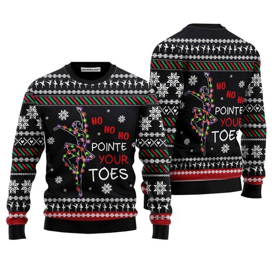 Discover Ballet Pointe Sweater Pointe Your Toes, Ugly Sweater For Men