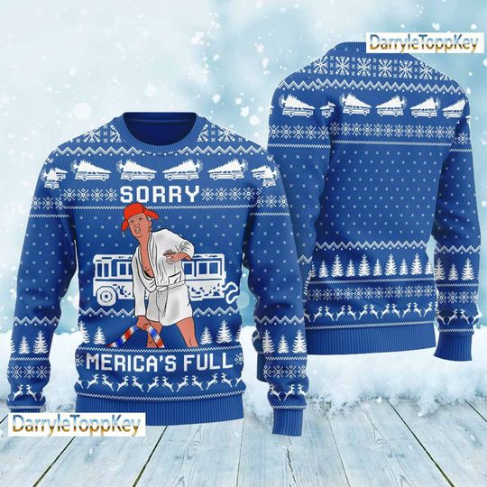 Discover Shitters Full Donald Trump Christmas Ugly Sweater, Christmas Vacation