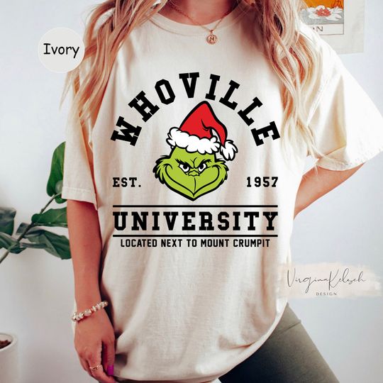 Discover Whoville University Christmas Shirt Est 1957