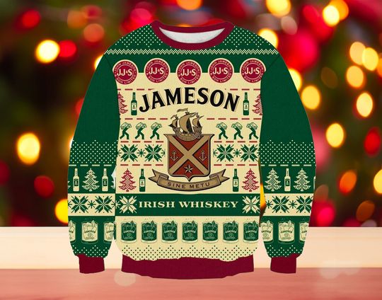 Discover Jameson Malt Whiskey Ugly Sweater, Happiest Drink on Earth