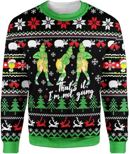 Discover I'm not Going funny character Ugly Christmas Sweater