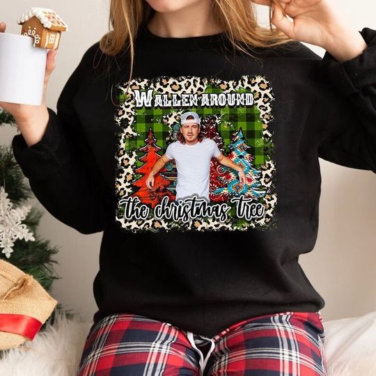 Discover Wallen Around The Christmas Tree Sweatshirt
