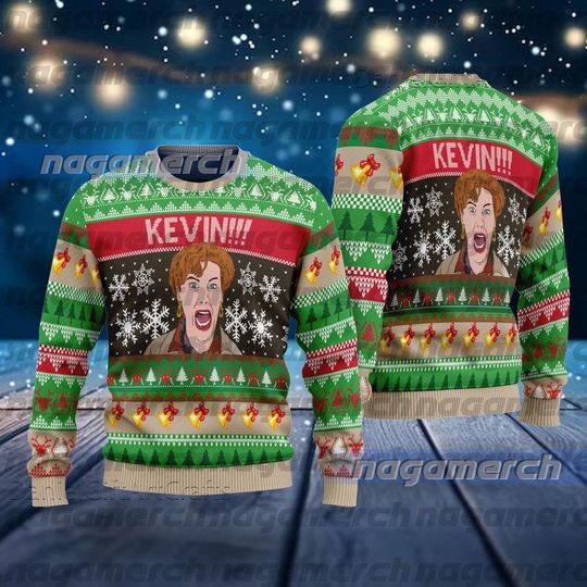 Discover Kevin!!! Home Alone Ugly Christmas Sweater, Kevin Home Alone 2 Ugly Sweater