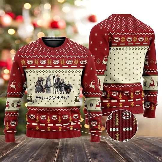 Discover The Lord of the Rings The Fellowship Christmas Ugly Sweater, Movie Ugly Sweater