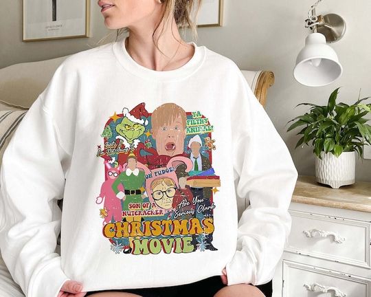 Discover Vintage Christmas Movie Sweater, Christmas Movie Characters Sweater