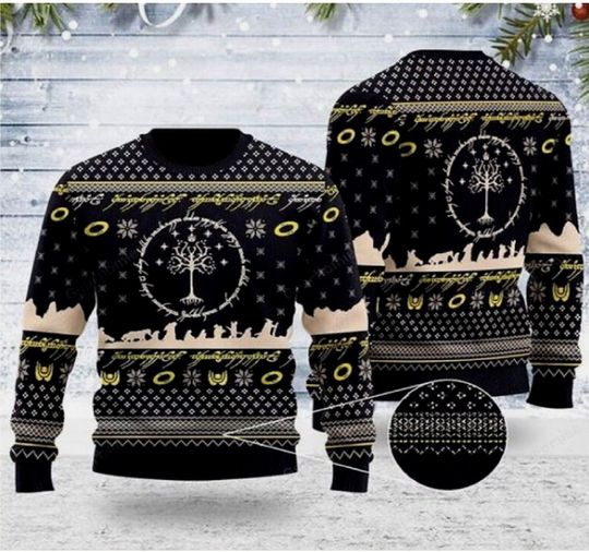 Discover Lord of the Rings Christmas Ugly Sweater, Movie Ugly Sweater