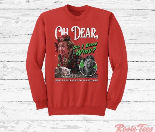 Discover Aunt Bethany, Oh Dear, Did I Break Wind? 90s Ugly Christmas