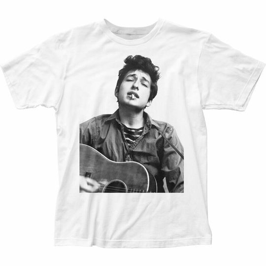 Discover Bob Dylan Portrait T Shirt Mens Licensed Rock N Roll Music Band Tee New White