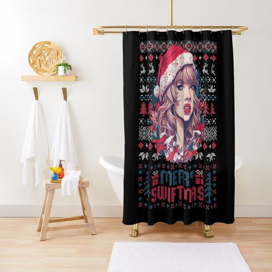 Discover Merry Swiftmas Era Shower Curtain