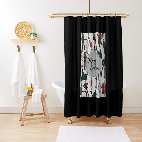 Discover Merry Swiftmas Collage Card Shower Curtain