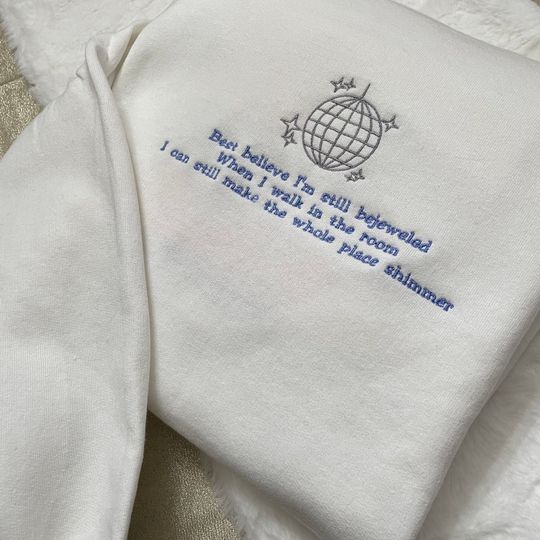 Discover Bejeweled Embroidered| Y2K Style Embroidered Crewneck| Sweatshirt| I'm the problem - Music Merch