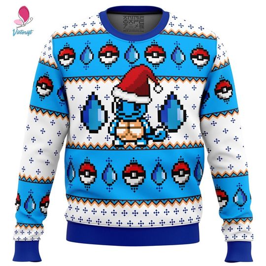 Discover Squirtle Ugly Christmas Sweatshirt | Video Games Ugly Sweater